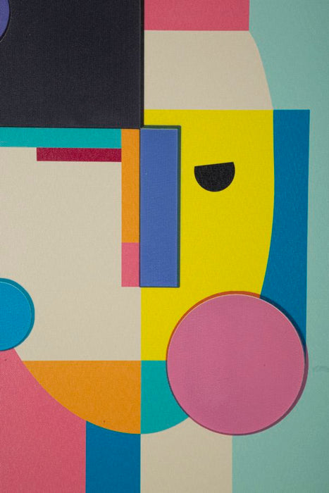 Print op gelakt canvas met acryl frame cm 50x3,3x70