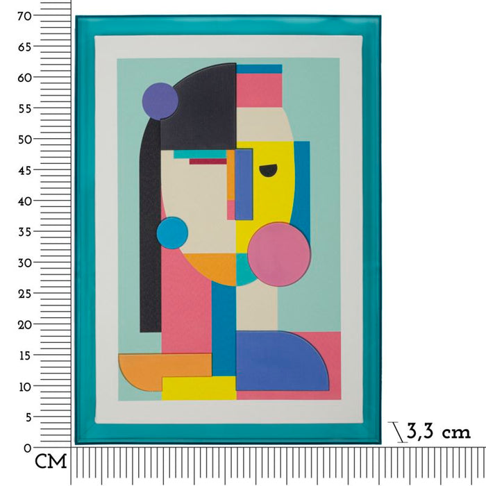 Print op gelakt canvas met acryl frame cm 50x3,3x70