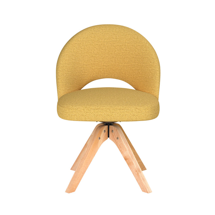 Housecraft Living Mick Eetkamerstoel Draaibaar Hout Okergeel