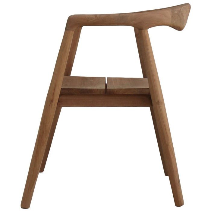 DÉJA Living - Tuinstoel Naturel Teakhout - Zithoogte 47cm - Liva - Set van 2