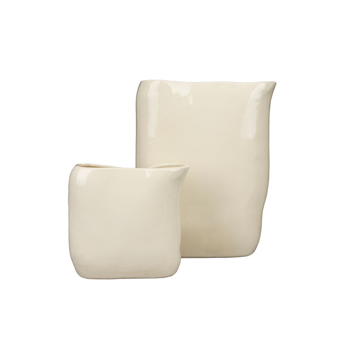 Dutchbone Edna Vaas 24 cm Beige