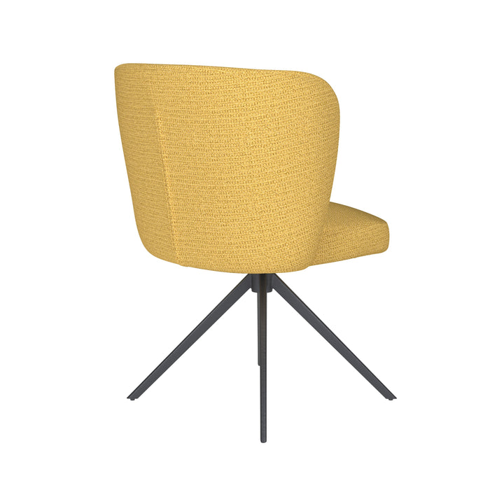 Housecraft Living Stan Eetkamerstoel Draaibaar Metaal Okergeel