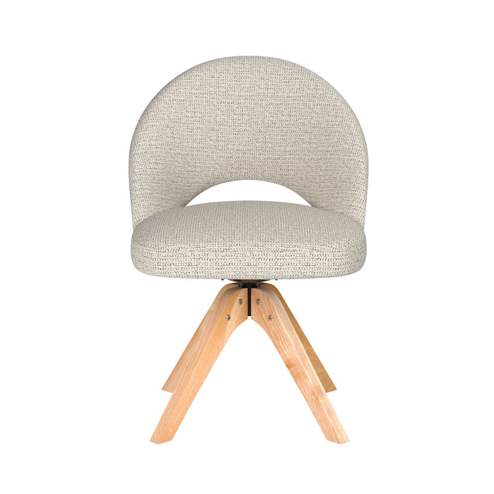 Housecraft Living Mick Eetkamerstoel Draaibaar Hout Off-White - Beige