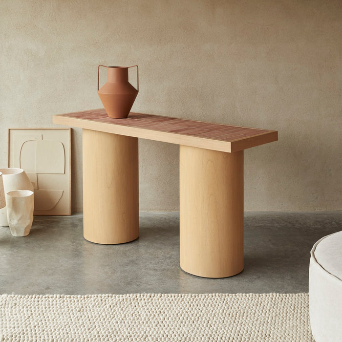 Tikamoon - Consoletafel in mindihout en keramiek 140 Karel