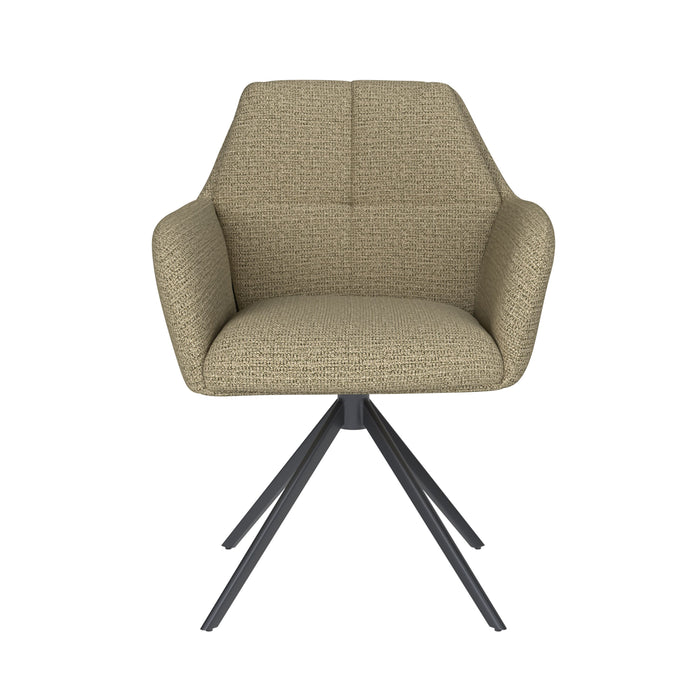 Housecraft Living Pete Eetkamerstoel Draaibaar Metaal Pistache groen