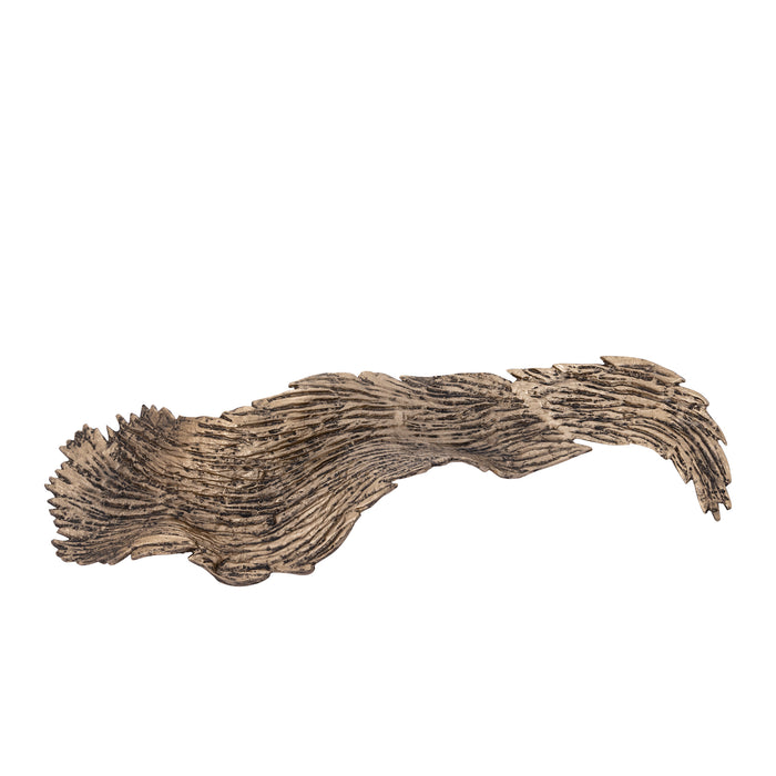 PTMD Aitana Gold Casted Alu Wavy Bowl Large