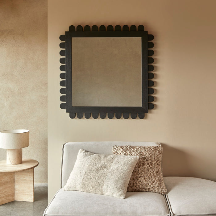 Tikamoon - Spiegel in mindihout 92x92 cm Luca