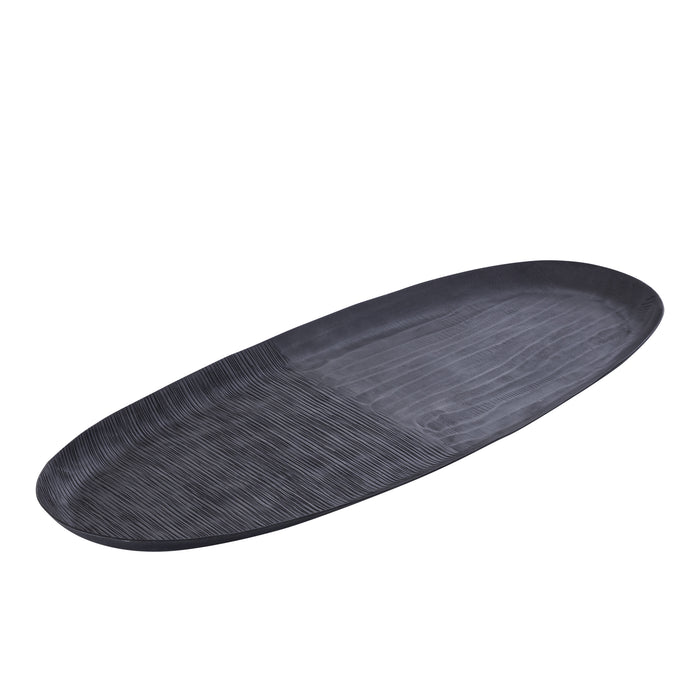 PTMD Jowad Graphite Alu Sheet Bowl Ribbed Oval L