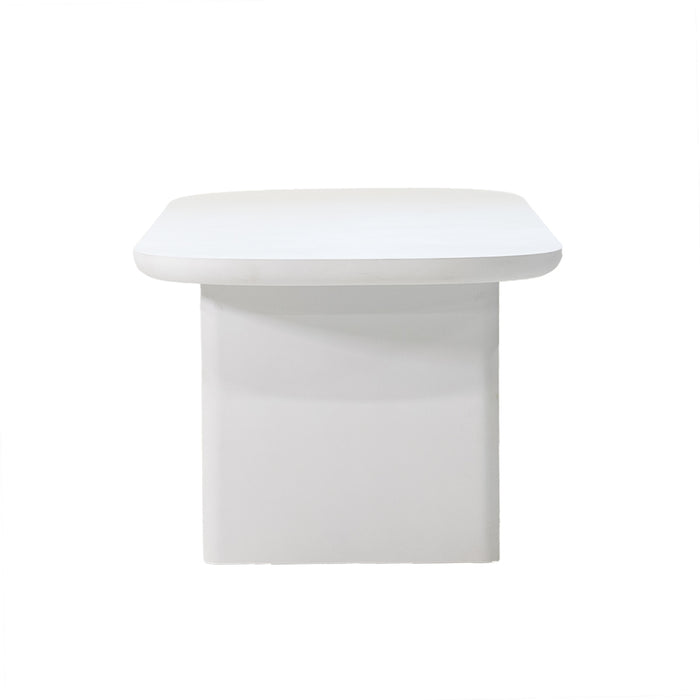 Giga Meubel - Tuintafel Deens Ovaal - Wit Betonlook - 240x100x75cm - Maya