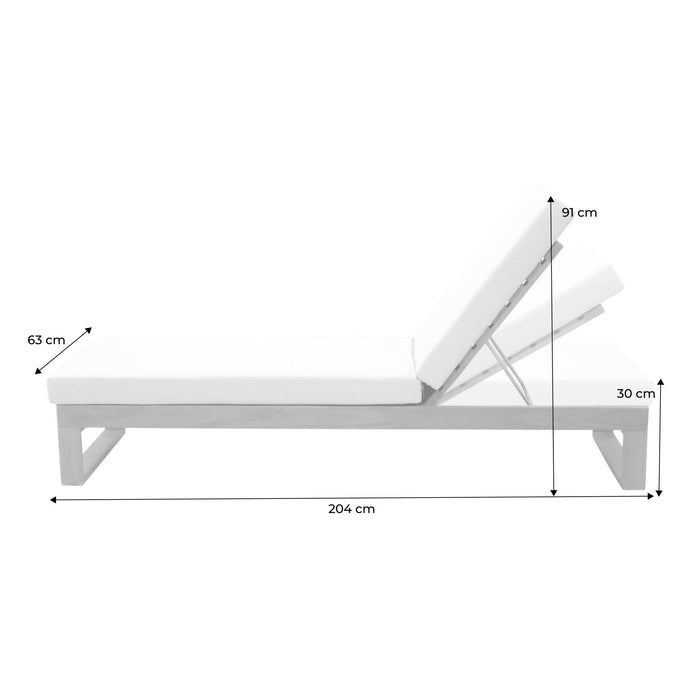 sweeek - Ligbank in eucalyptus hout, multiposities (set van 2)