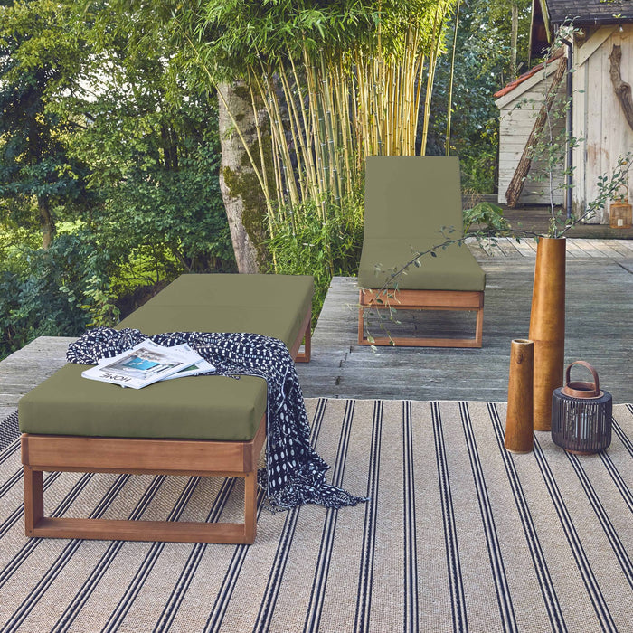 sweeek - Ligbank in eucalyptus hout, multiposities (set van 2)