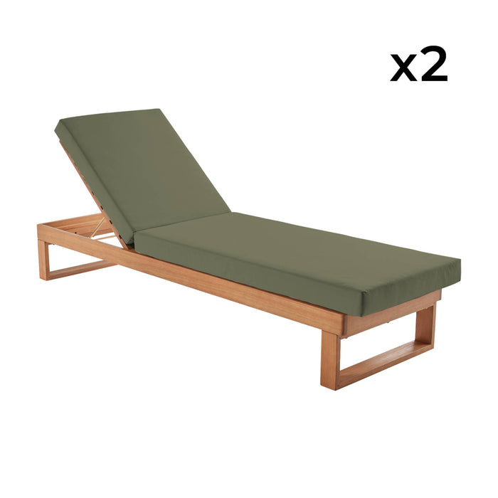 sweeek - Ligbank in eucalyptus hout, multiposities (set van 2)