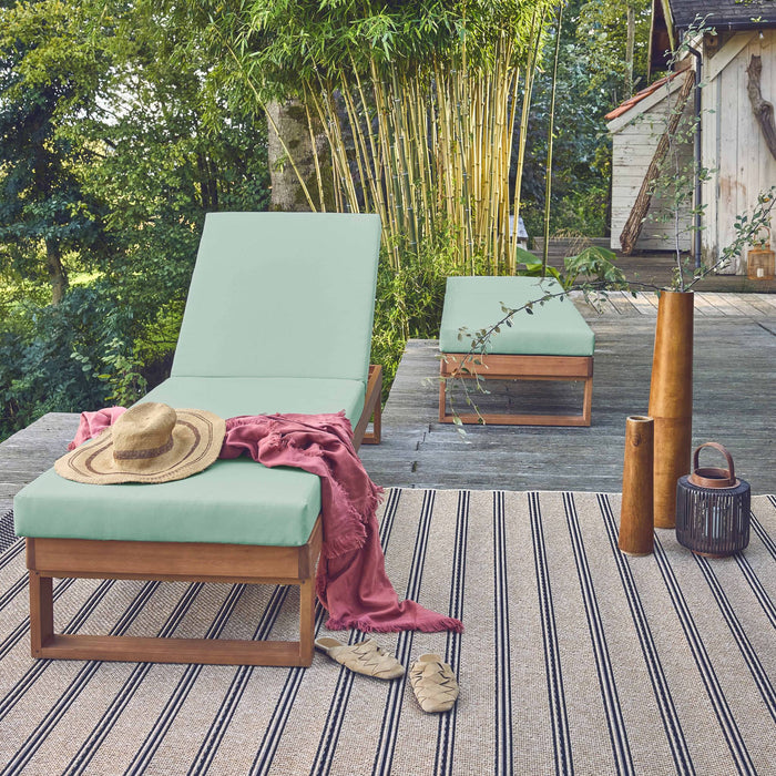 sweeek - Ligbank in eucalyptus hout, multiposities (set van 2)