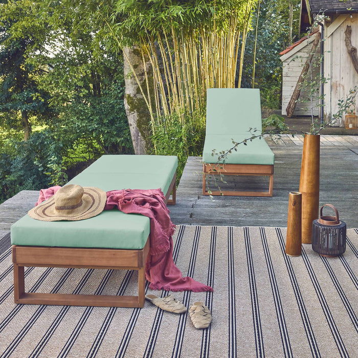 sweeek - Ligbank in eucalyptus hout, multiposities (set van 2)