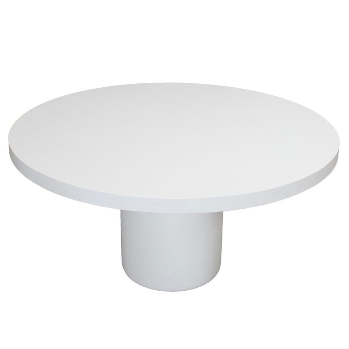 Giga Meubel - Tuintafel Rond 120cm - Wit Eco Composiet - Betonlook - Eden
