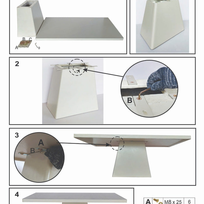 Giga Meubel - Tuintafel Rechthoek 240cm - Wit Eco Composiet - Avia