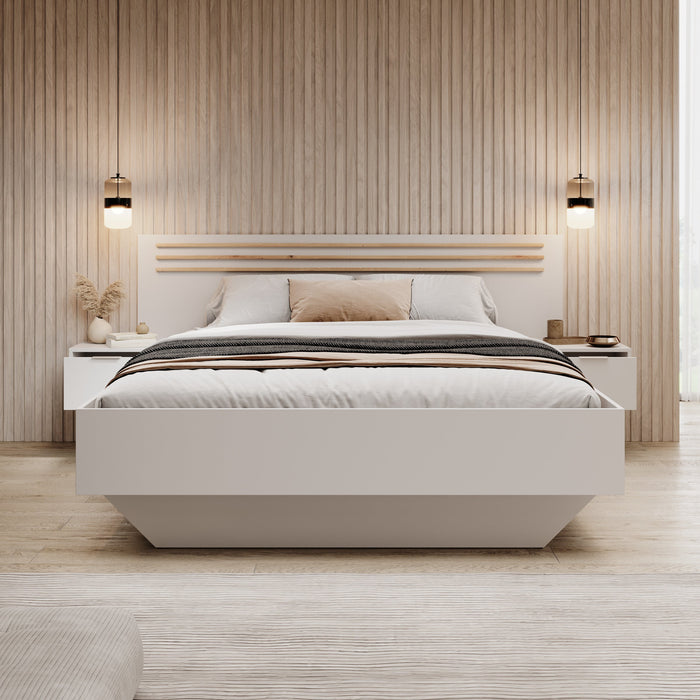 Meubella - Tweepersoonsbed Franklin - Wit - 160x200 cm