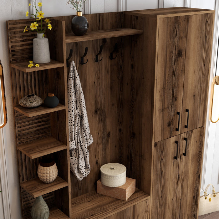 Giga Meubel - Garderobemeubel Walnoot Hout - 200cm - Viyana Large