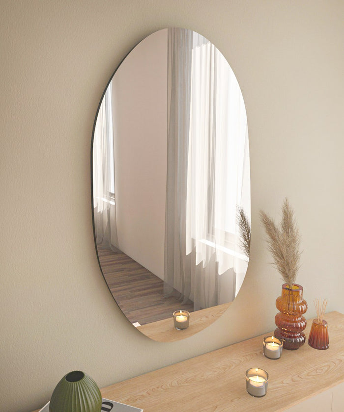 Giga Meubel - Spiegel Zwart - 52x2,2x89cm - Vanomi