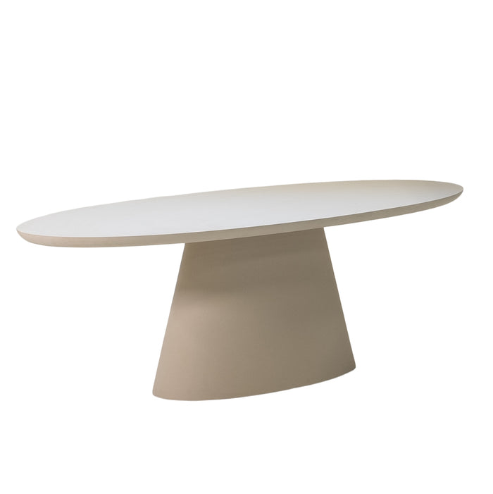 Giga Meubel - Tuintafel Ovaal 300cm - Beige Eco Composiet - Cleo