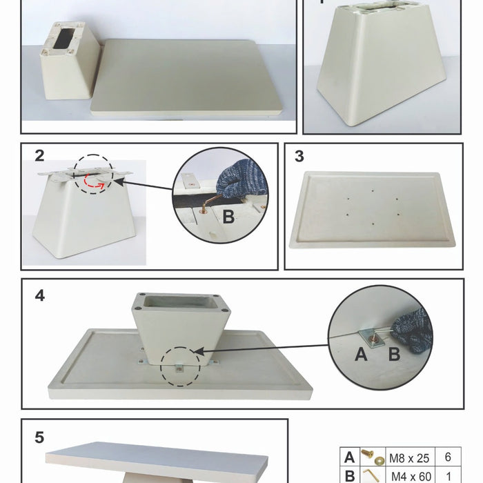 Giga Meubel - Tuintafel Rechthoek 160cm - Beige Eco Composiet - Avia