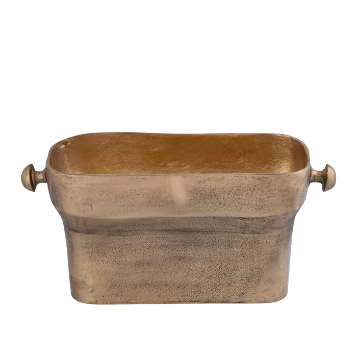 PTMD Conol Gold Casted Alu Table Wine Cooler Oval Shape