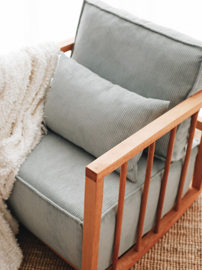 Giga Meubel - Schommelstoel Blauw - 65x71x80cm - Sallanan