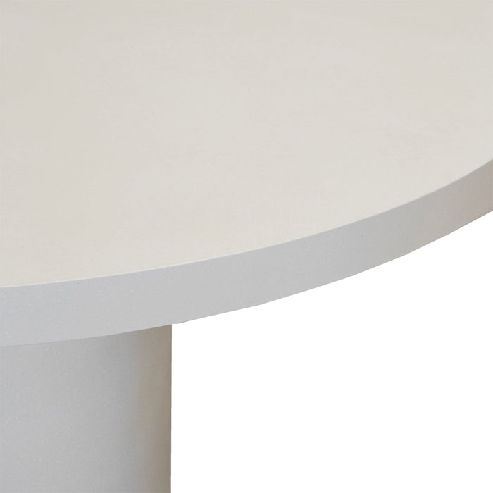 Giga Meubel - Tuintafel Rond 120cm - Beige Eco Composiet - Betonlook - Eden