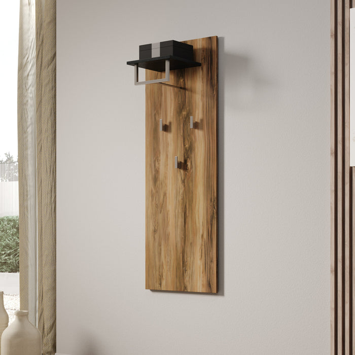 Meubella - Kapstok Linford - Donker eiken - 50 cm