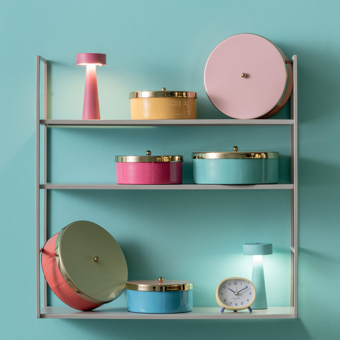 Present Time - Opbergbox Double Funky Medium - Bright pink & Soft blue