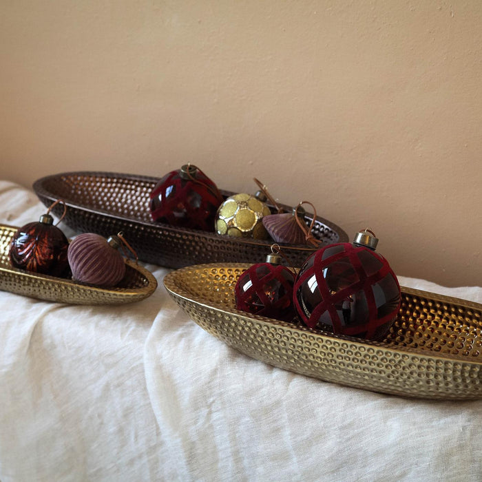 PTMD Kalki Bronze Ceramic Oval Bowl L