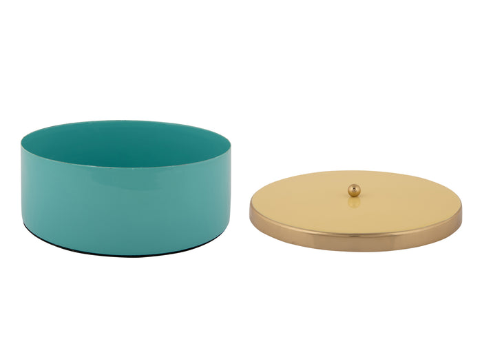 Present Time - Opbergbox Double Funky Large - Blue & Yellow