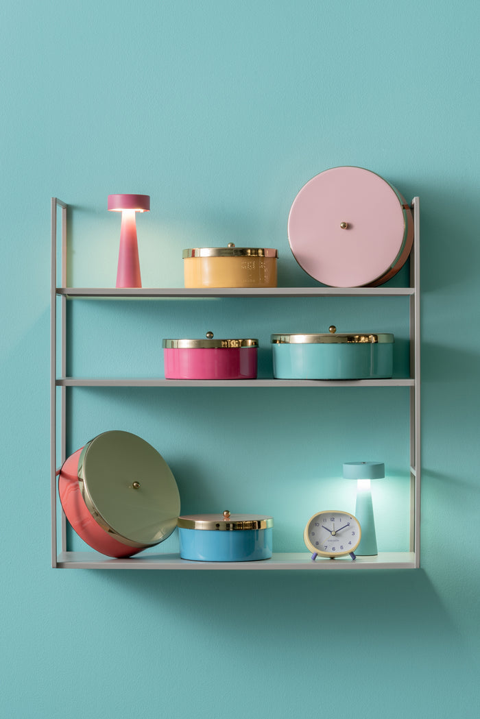 Present Time - Opbergbox Double Funky Large - Blue & Yellow