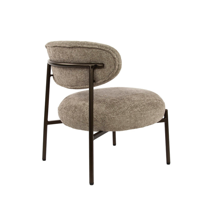 Giga Meubel - Fauteuil Zand Stof - Zithoogte 41cm - Round