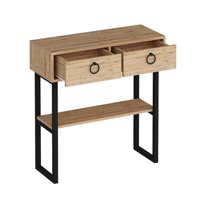 Giga Meubel - Sidetable Naturel Hout - 90x35,3x90cm - Valeri