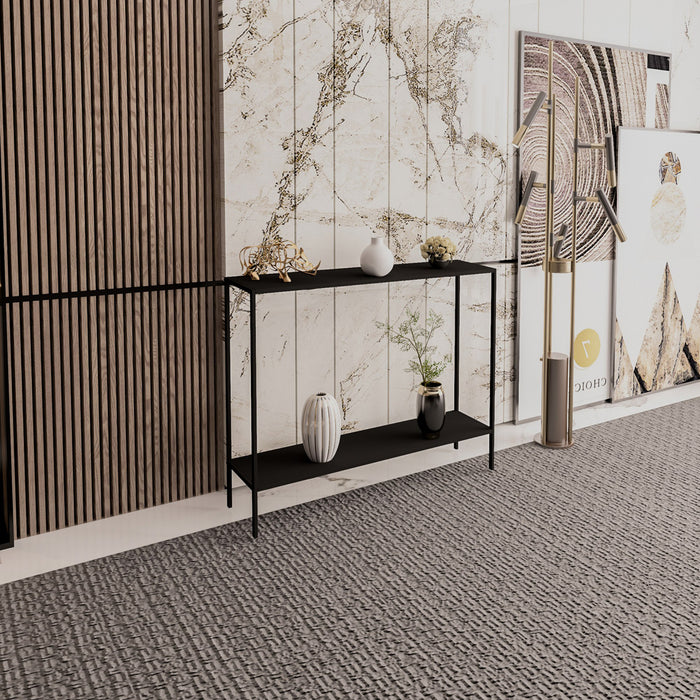 Giga Meubel - Sidetable Zwart Metaal - 83x21x78cm - Küba