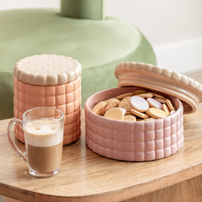 Present Time - Storage Jar Biscuit Box Large - Zacht roze