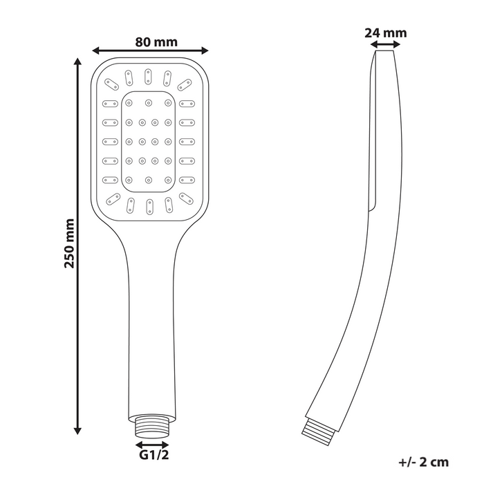 Beliani - AMAJA - Douchekop met doucheslang - Goud - ABS kunststof