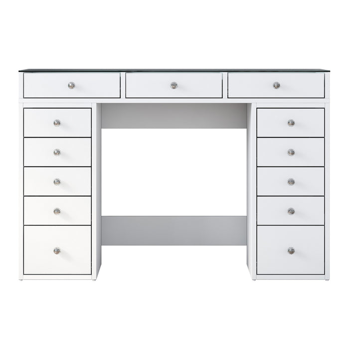 Giga Meubel - Make-Up Tafel - Wit|Glas - 120cm - Beyas