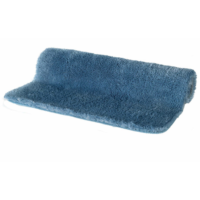 Spirella badkamer vloerkleed|tapijt - hoogpolig - blauw - 50 x 80 cm