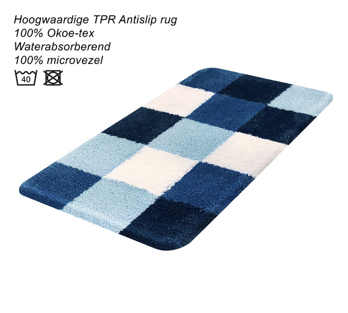 Dutch House Badmat Brest - blue 60x90cm