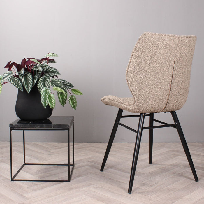 DS4U - Tony eetkamerstoel boucle - licht bruin