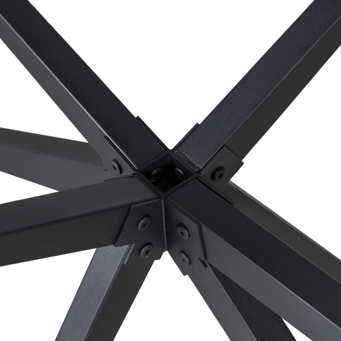 WOOOD Holland Kruispoot Xl - Metaal - Zwart - 72x170x80