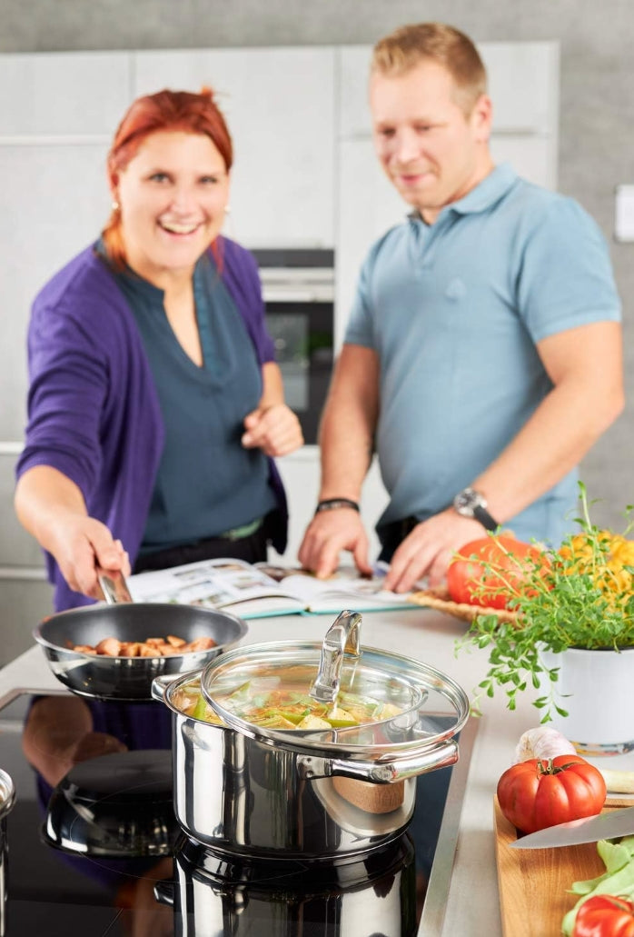 Rosle Pannenset Moments - Kookpannen + Deksels, Steelpan & Wokpan ø 28 cm - 5 Delig