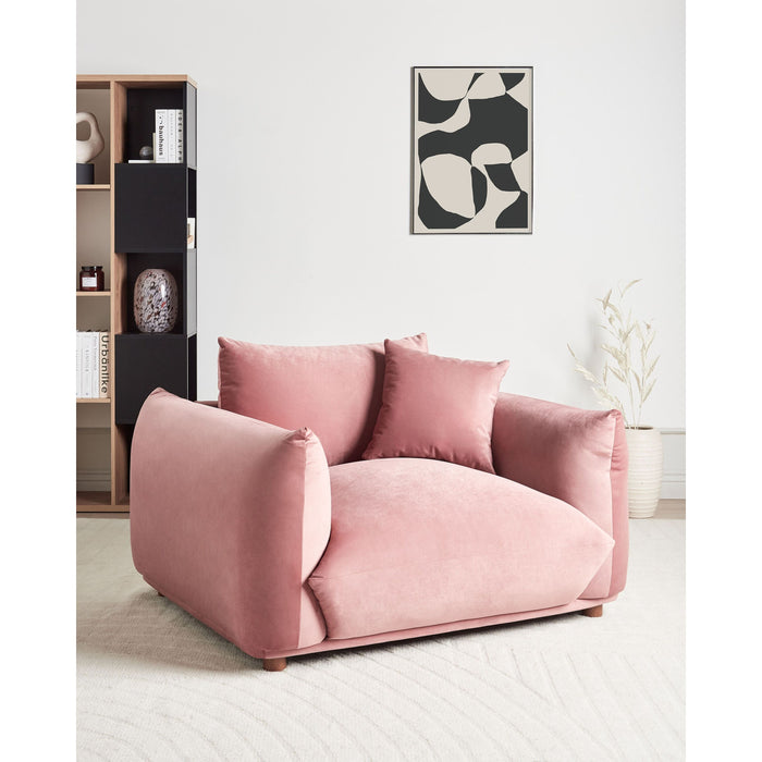 Beliani - LUVOS - Fauteuil - Roze - Fluweel