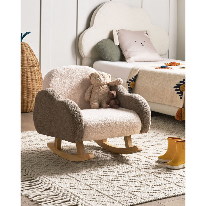 Beliani - SKARE - Schommelstoel voor kinderen - Beige - Bouclé