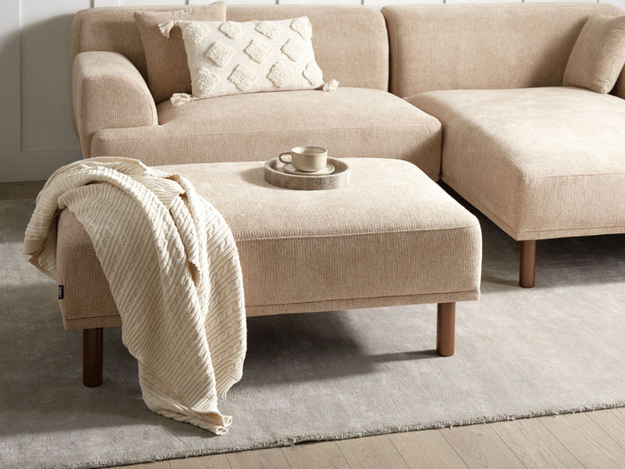 Beliani - HOLT - Ottomaan - Beige - Polyester