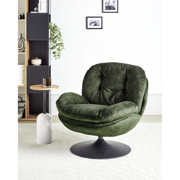 Beliani - NOLVIK - Fauteuil - Donkergroen - Fluweel