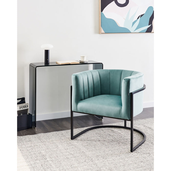 Beliani - LARVIK II - Fauteuil - Mintgroen - Fluweel