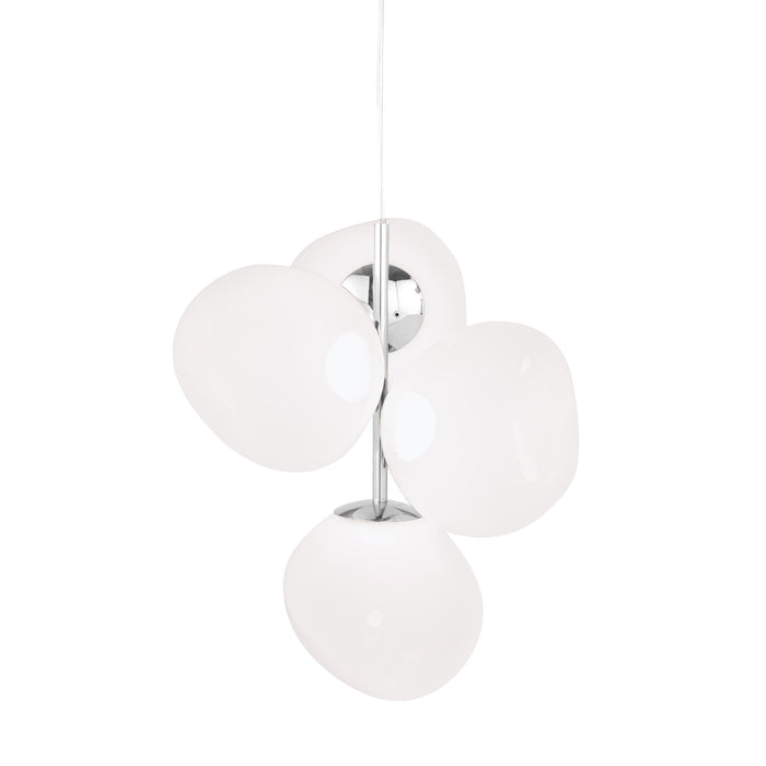 Melt Chandelier Mini hanglamp LED opaal|goud